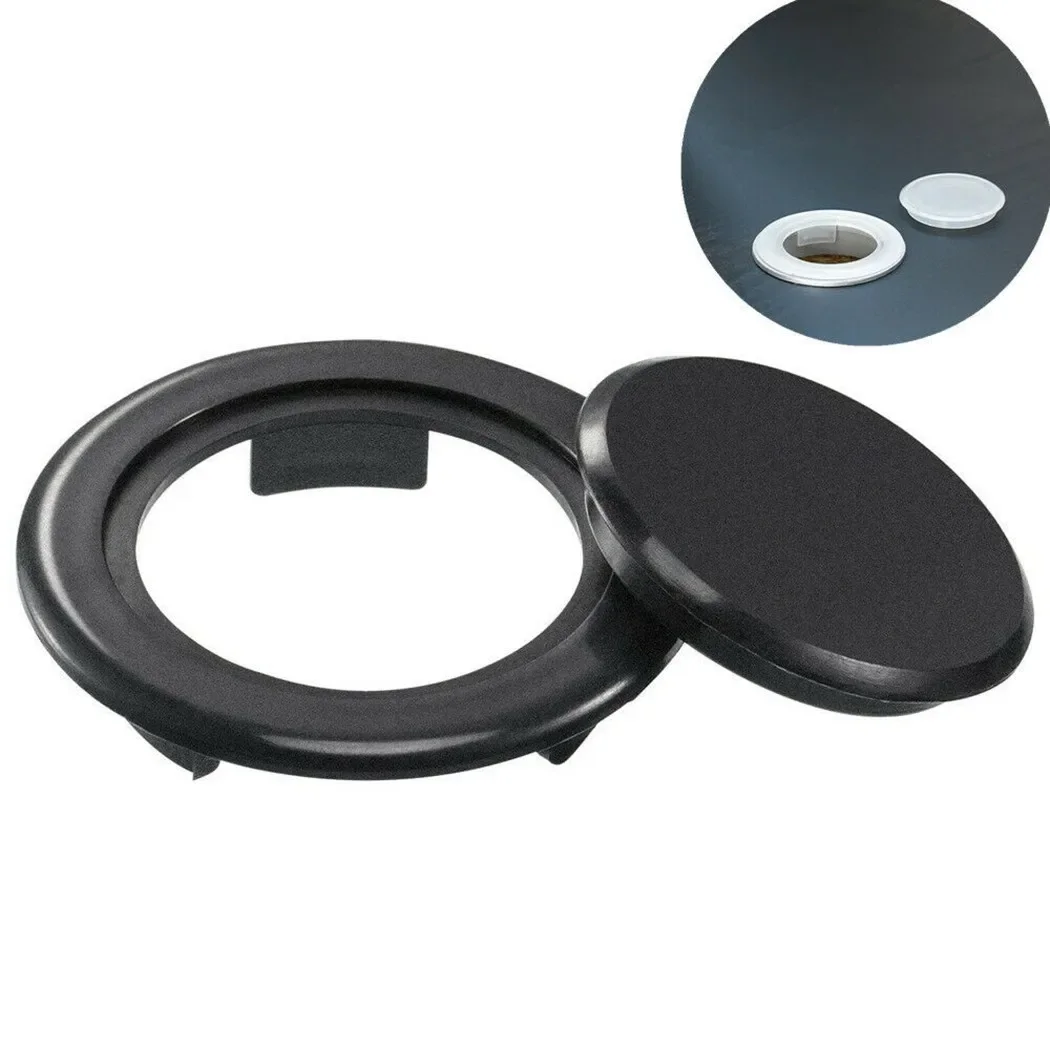 2 Inch Plastic Black For Outdoor Patio Umbrella Ring And Cap Set Patio Garden Tables Parasol Umbrella Hole Ring Cap Set