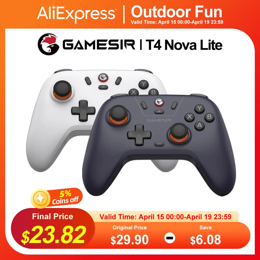 Беспроводной переключатель-контроллер GameSir T4 Nova Lite, Bluetooth геймпад с эффектом Холла для Nintendo Switch iPhone Android Phone PC Беспроводной переключатель-контроллер GameSir T4 Nova Lite, Bluetooth геймпад с эффектом Холла для Nintendo Switch iPhone Android Phone PC
