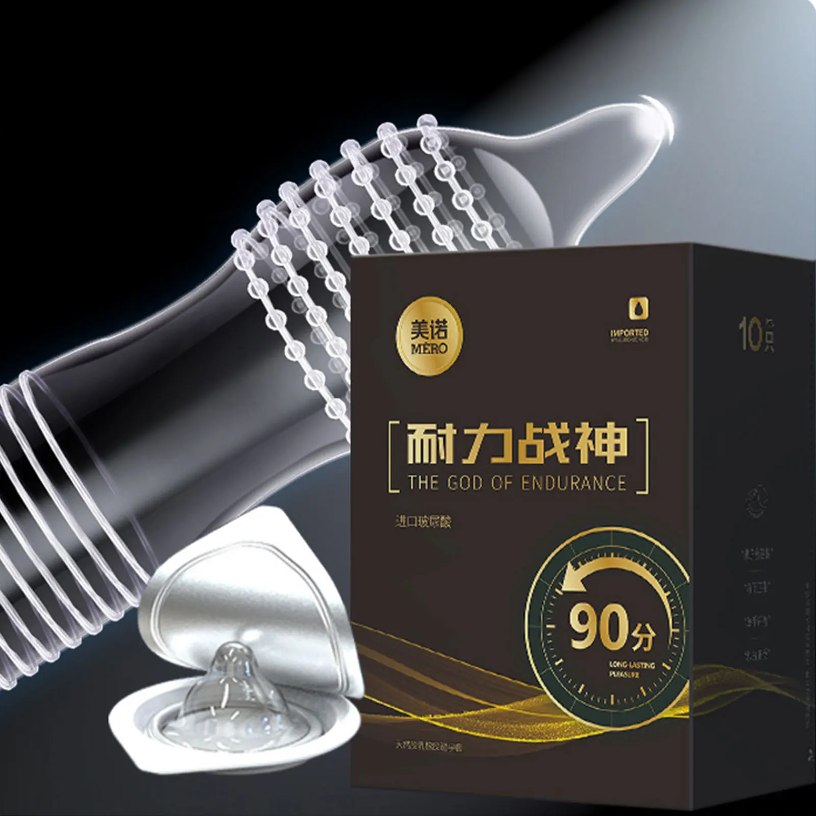 Ribbed Condoms Sex Toys For Men 18+ Lubrication Ultra Thin Spiked Condom Delay Ejaculation G Spot Stimulation Adult Penis Sleeve 2