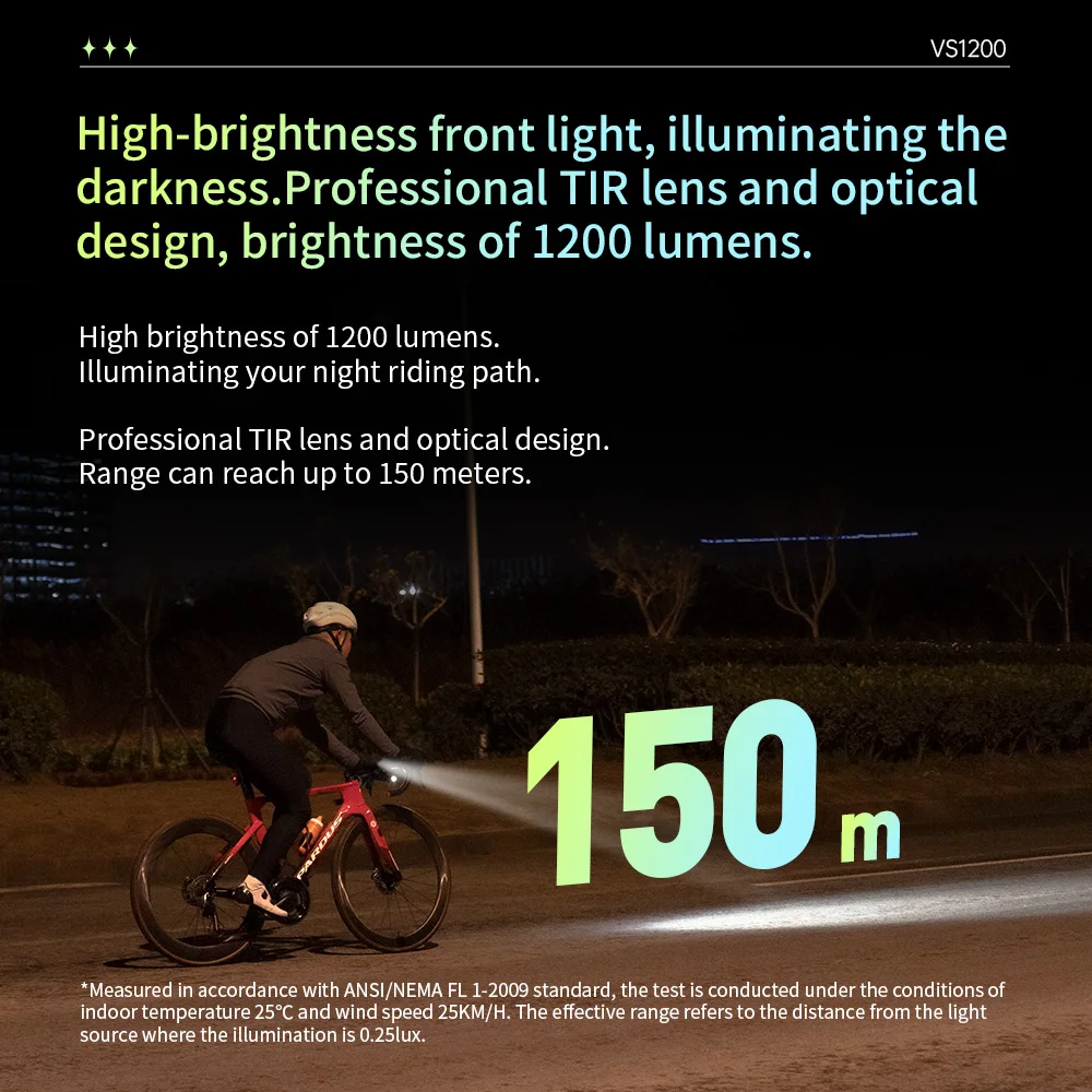 iGPSPORT VS1200 Smart Bike Front Light 1200 Lumen MTB Road Bike Lamp Headlight Cycling Flashlight Lantern Bike Accessories