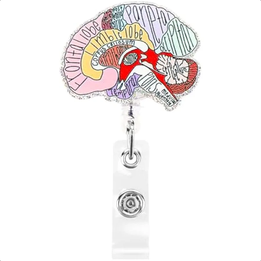 Retractable Flower Pattern Badge Holder Reel