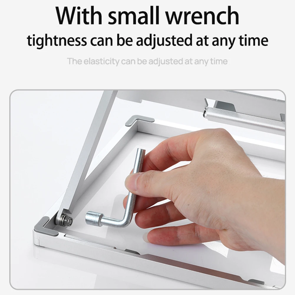 Portable Laptop Stand Adjustable Height Ergonomic Notebook Holder Foldable Laptop Riser Aluminum Alloy for MacBook/Lenovo