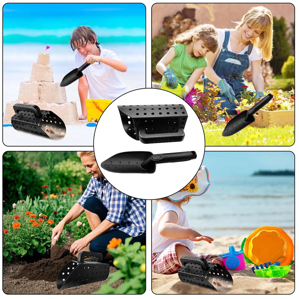 Beach Gold Digging Filter Tool Sand Scoop and Shovel Digging Tool Metal Detector Sand Scoop Shovel Set for Kids Adults