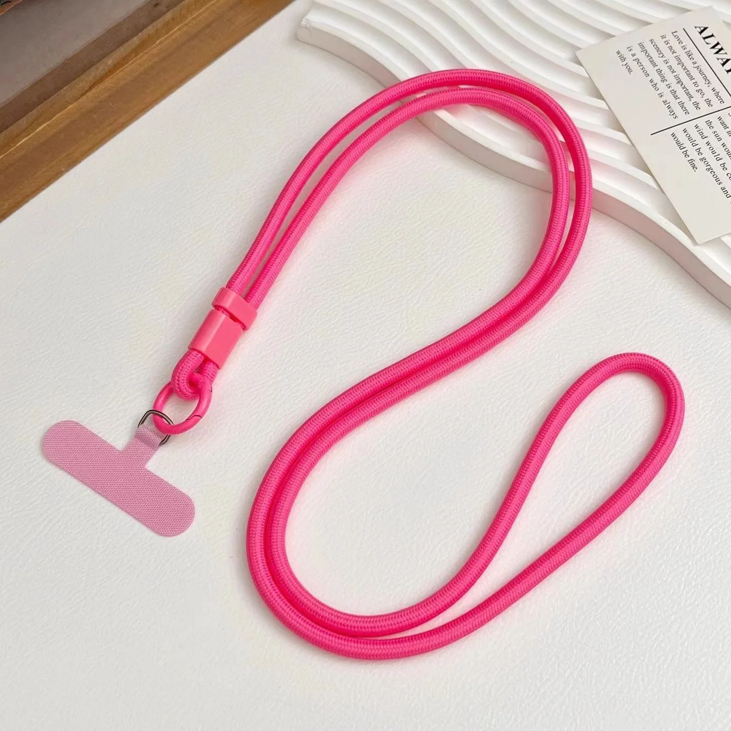 Personalized Solid Color Mobile Phone Lanyard Crossbody Rope Strap Image 4