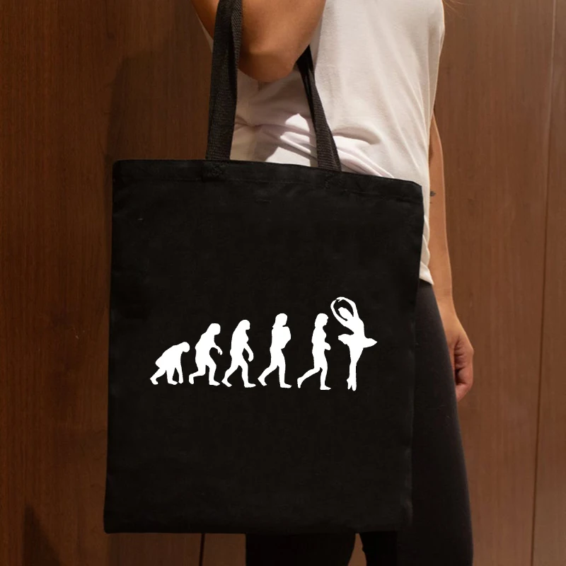 

Born To Dance Letters Ladies Canvas Shopper Bag Dancing Ballet Print Female Shopping Bag Reusable Beach Shopper Grocery Bag 2021