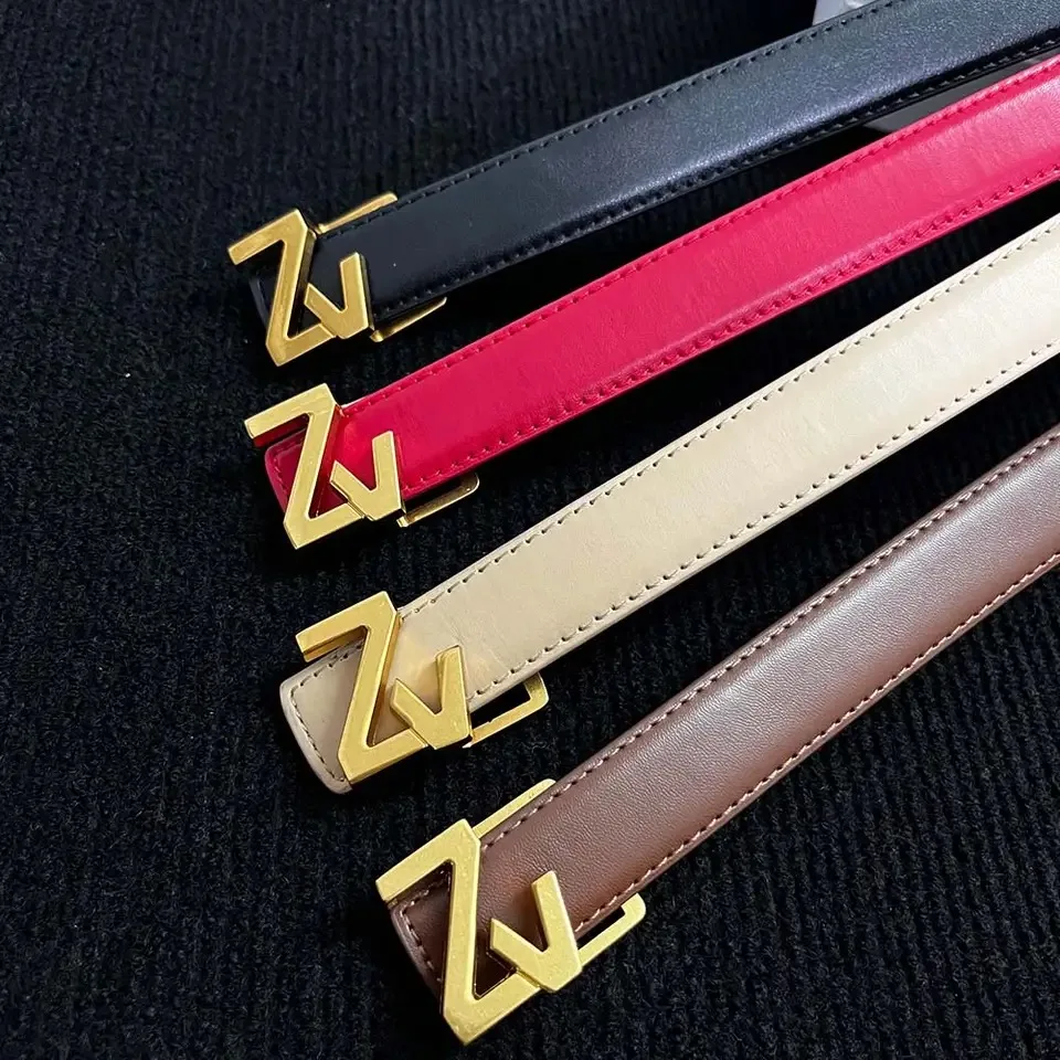 Thin 25mm Real Leather Brand Belt Women Luxury Design ladies Girl Belt for women Waist Chic Dress Party Belts for jeans