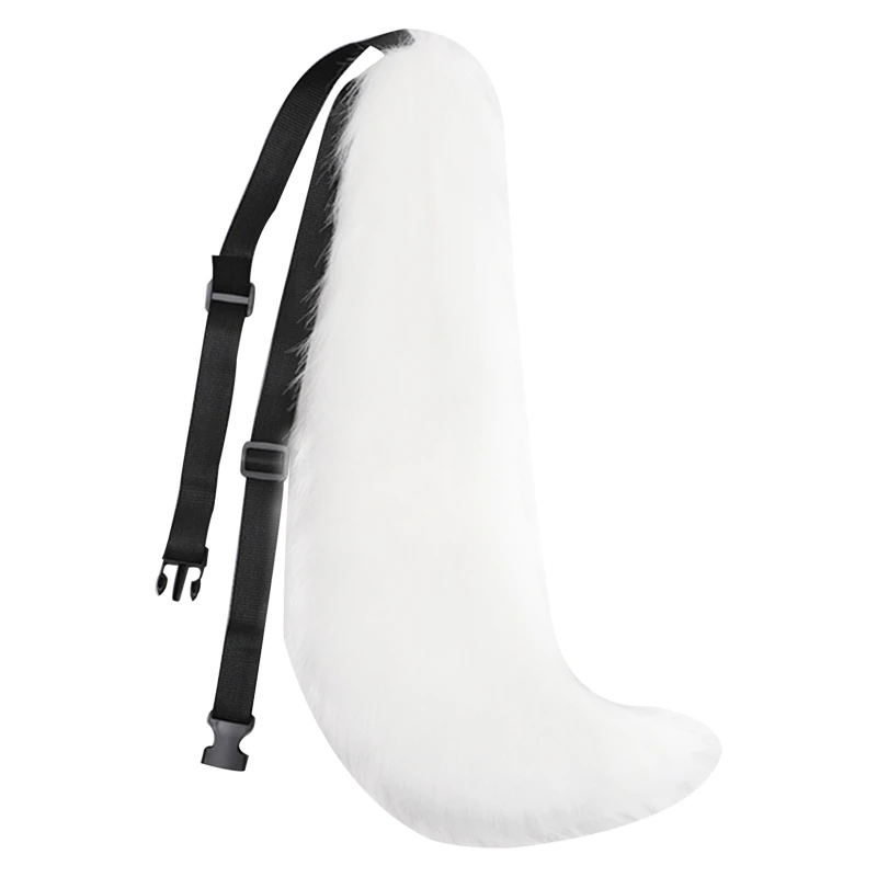 

Furry Tail Cosplay Wolf Dog Tail Clip Plush Tail Faux Fur Halloween Christmas Fancy Party Costume Gift for Women