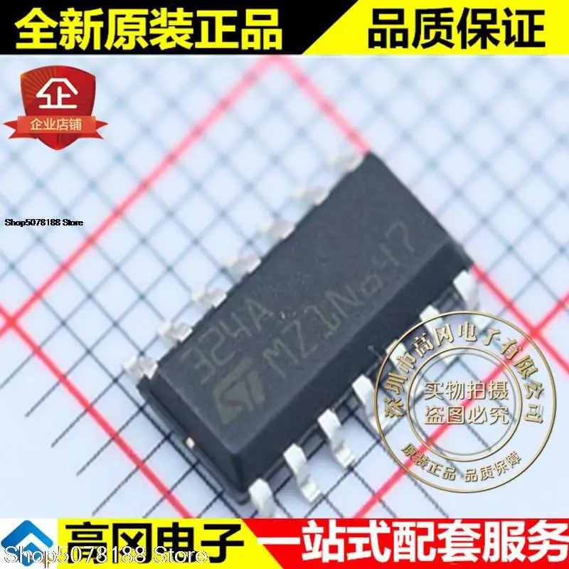 

10pieces LM324ADT SOIC-14 324A LM324 ST 4