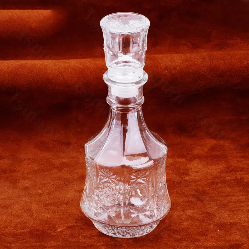 Light Luxury Crystal Glass Bottle Nordic Transparent Rhombic Relief Red Wine Decanter Storage Wine Bottle Kitchen Accessories 3