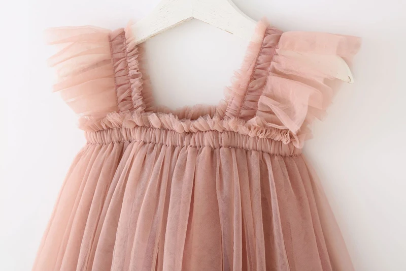 cute dresses Summer Dress Cute Sleeveless Strap Tulle Baby Girl Dress First Birthday Girl Party Princess Dresses Baby Girl Clothes 12M-6T christmas dress