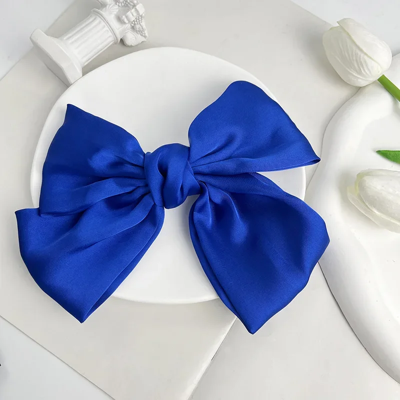 Elegant Satin Butterfly Hair Bow Clip - Trendy Bowknot Accessory