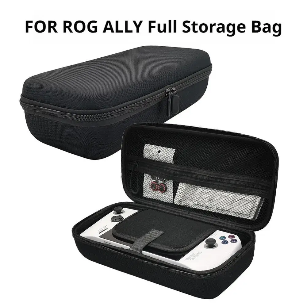 ROG Ally X용 EVA 휴대용 케이스 가방 보호용 수납 파우치 쉘 ROG Ally X 메인 유닛용 풀 수납 가방