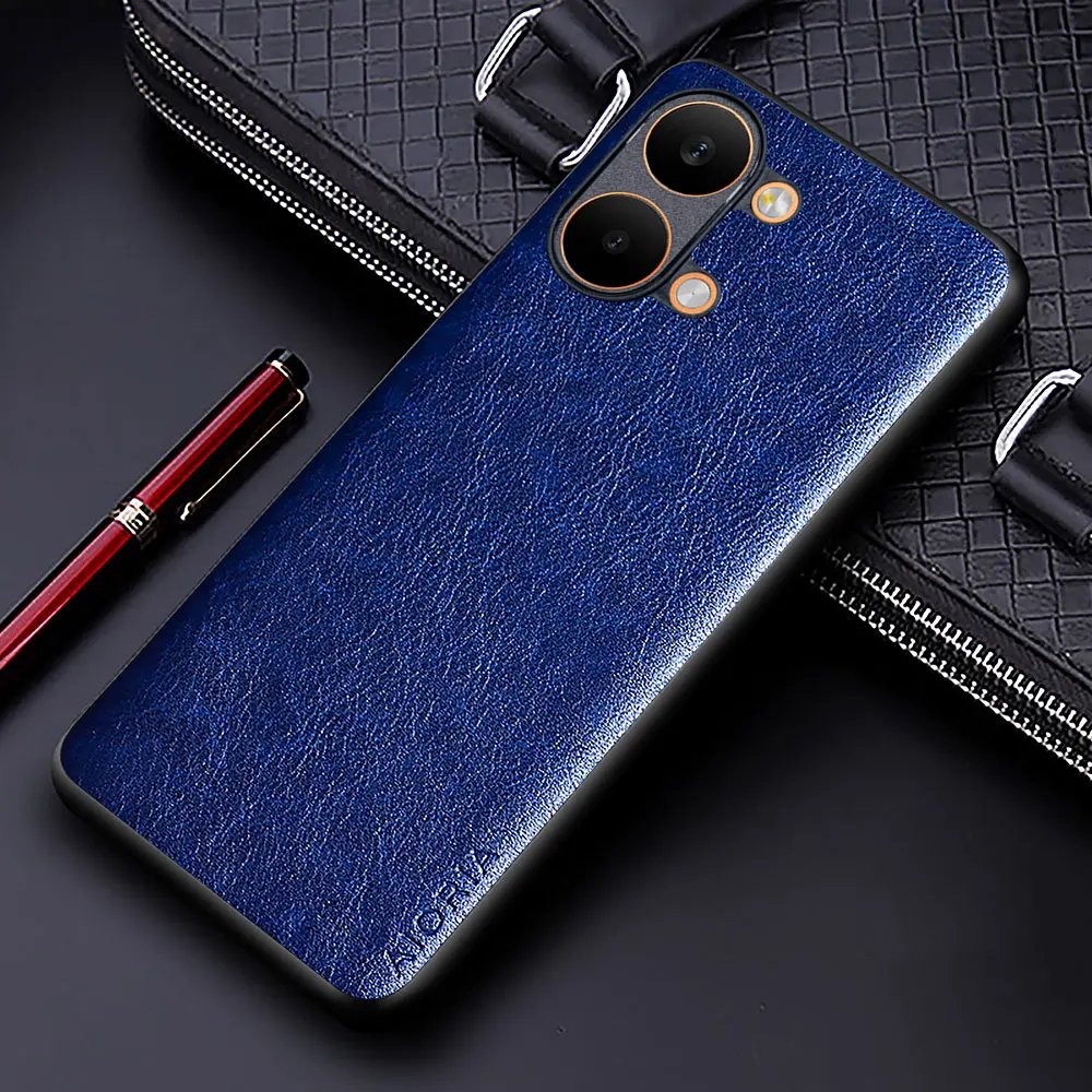 Premium PU Leather Phone Case - Business Solid Color Soft & Hard Protection
