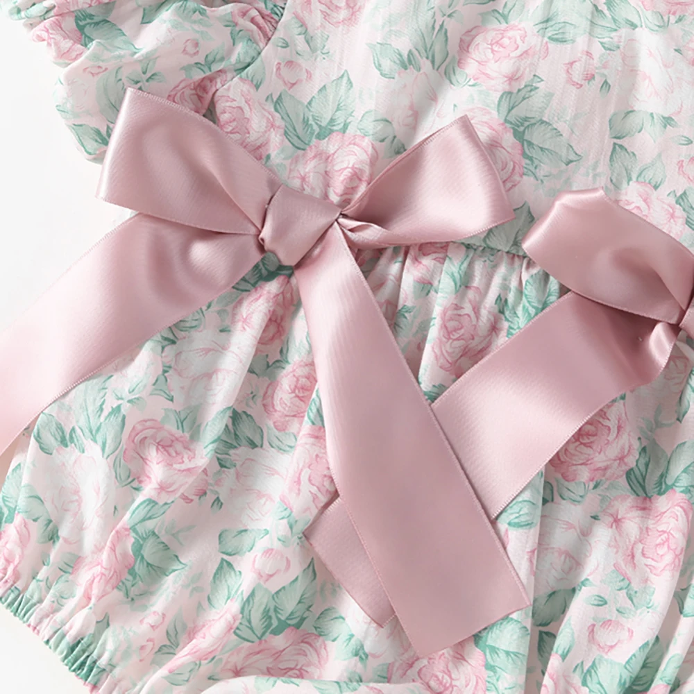 Summer Baby Girls Floral One Piece Bodysuit