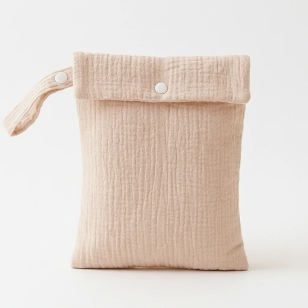 Baby Diaper Bag Muslin Cotton Gauze Wet Bag Portable Travel Hanging Organizer Pouch Infant Toddler Mommy Cosmetic Bag Best - 6