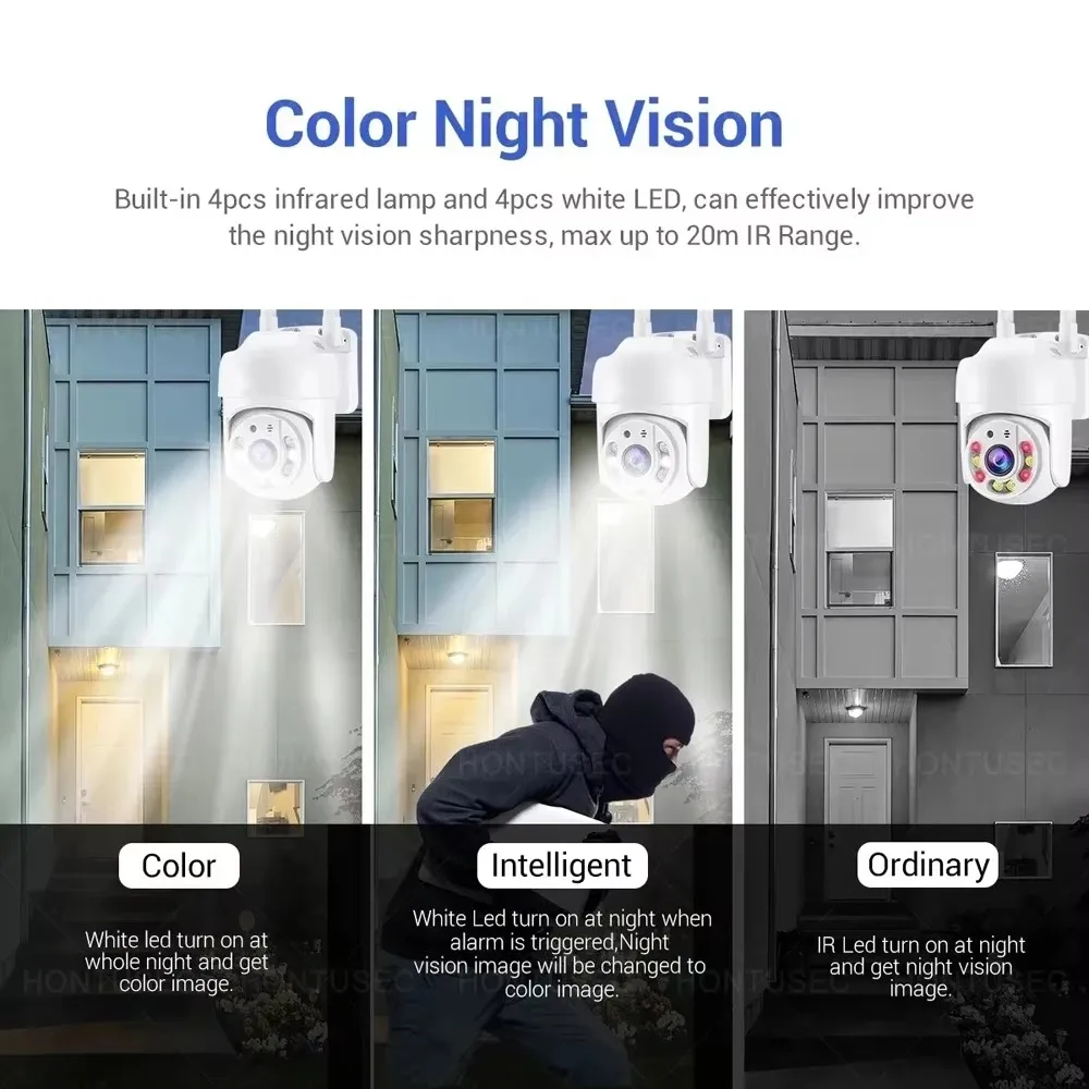 390EYES APP 2.4G Wifi PTZ Camera 5MP Auto Tracking Two Way Audio Color Night Vision Outdoor Waterproof Wireless Security Camera 4