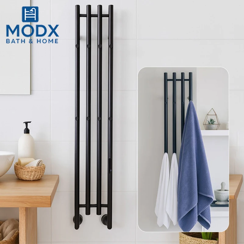 ราวแขวนผ้าเช็ดตัวไฟฟ้า ตั้งเวลาได้ พร้อมระบบทำความร้อนอัจฉริยะ สำหรับอบผ้าเช็ดตัวให้แห้ง อุปกรณ์เสริมในห้องน้ำ 1