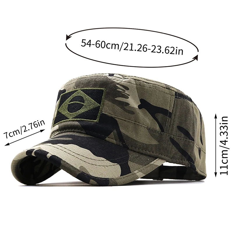 Baseball Caps Adjustable Outdoor Cotton Casual Hats Brazilian Flag Camouflage Jungle Combat