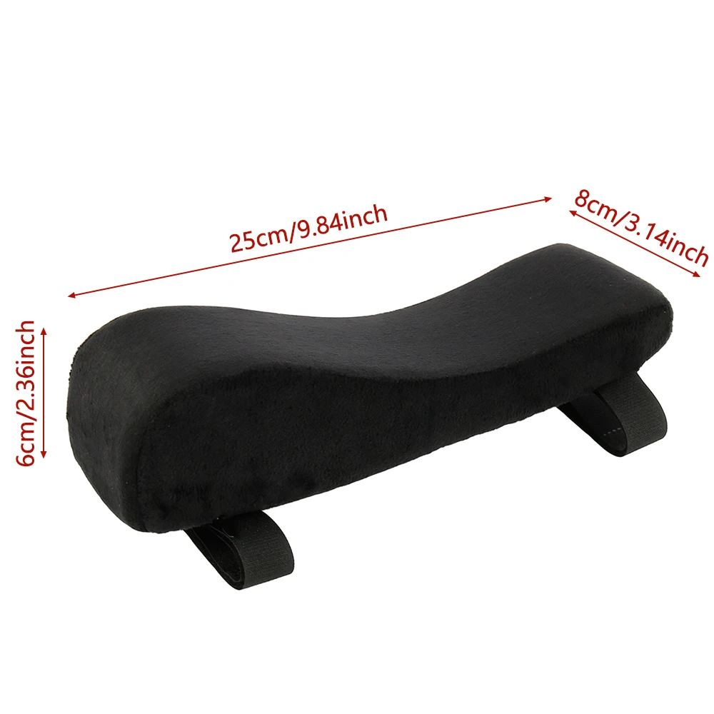 1/2 Pcs Office Chair Armrest Pads Memory Foam Pressure Relief Elbow Cushion Ergonomic Armrest Pad Universal Curved Armrest Cover 3