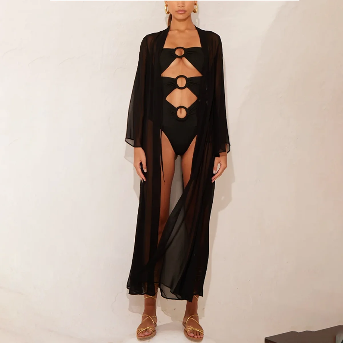 

One Shoulder Wrapped Chest Negro Sexy Hollow Swimsuit Feminina Bikini Set Mujer Outfits Cover 2023 New Women Micro Swimwear