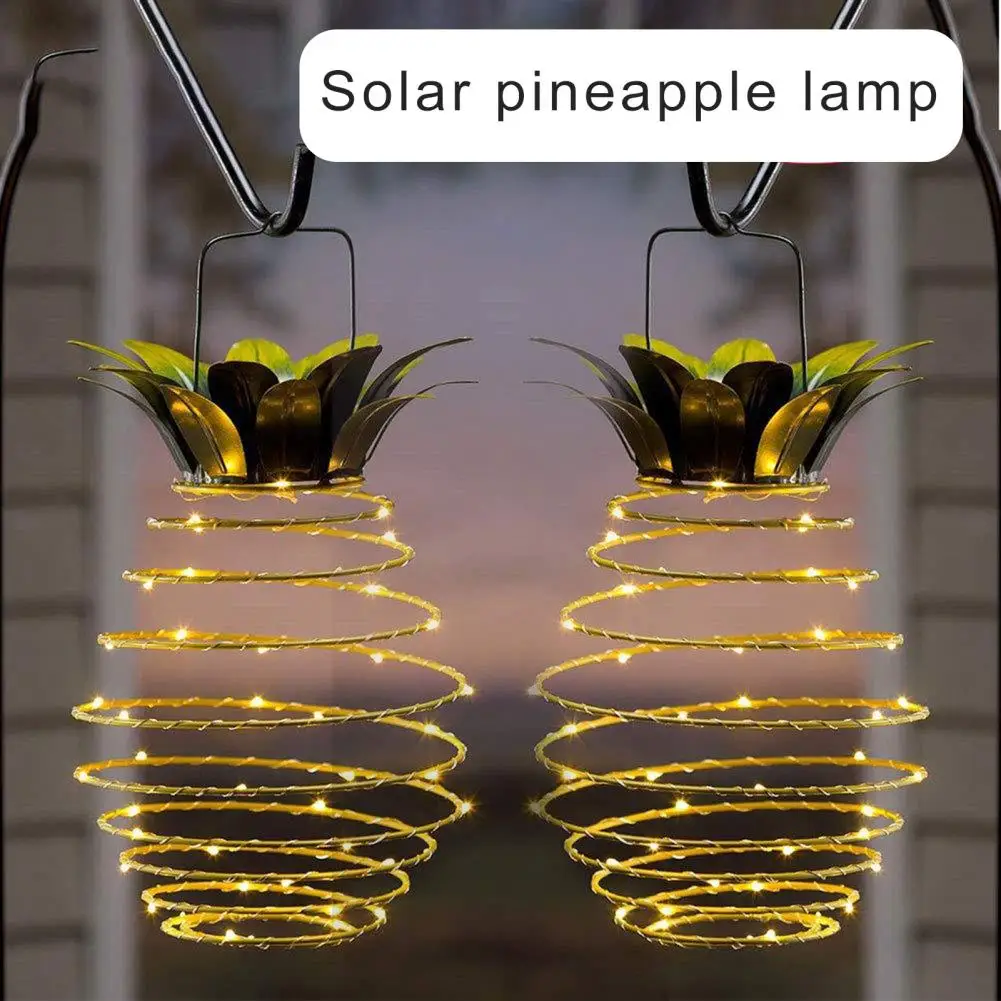 Solar-powered Garden Lights High-brightness Solar Pineapple Lantern Lights Waterproof Easy Installation for Garden Yard Patio pure garden auto tilt patio umbrella 10 ft aluminum easy crank brilliant blue shade umbrellas beach umbrella sunshade