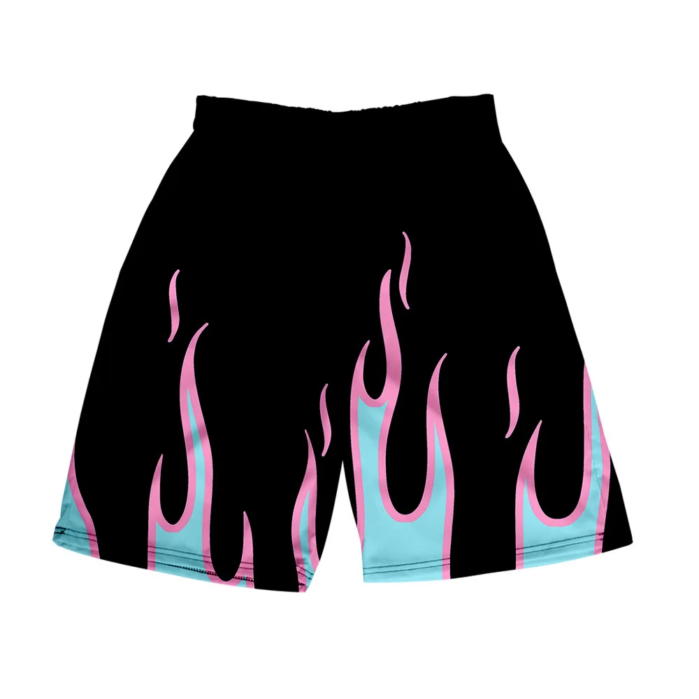 Yellow and Red Flame Board Shorts Trunks Summer New Quick Dry Beach Swiming Shorts Harajuku Short Pants Beach clothes