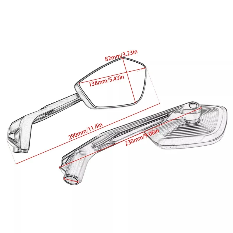 BMW R 1250 GS R1300GS R1200GS LC ADV 어드벤처 S1000XR F900R/XR F850GS F750GS 용 오토바이 백미러 사이드 리어 뷰 미러 NEW