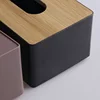 Tissue Box Napkin Holder Case Paper Box Container Bamboo Cover Solid Wood Hotel Storage Box Home Table Decoration 5