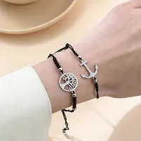 12pcs/set Stylish Stainless Steel Braided Charm Bracelet for Men - Perfect for Daily Wear and Gifting to Family and Friends - Image 5