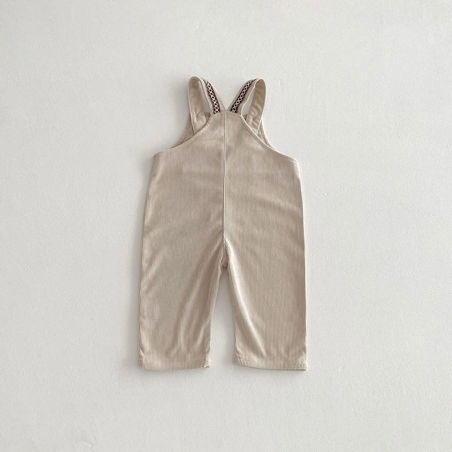 2025 Spring New Children Loose Corduroy Overalls Baby Girls Solid Casual Pants Boys Comfortable Strap Trousers Kids Clothes