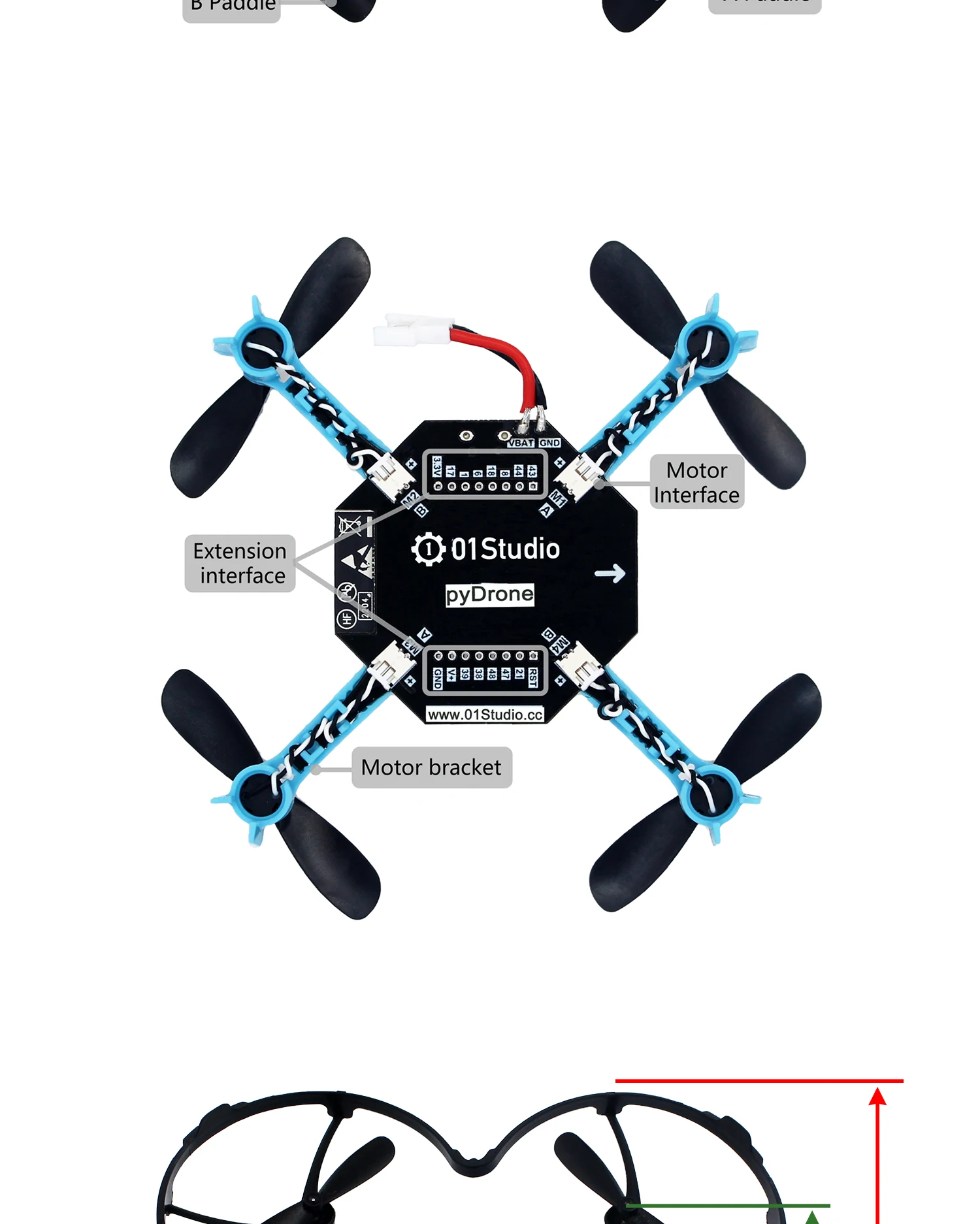 01Studio pyDrone Espressif ESP32-S3 Python