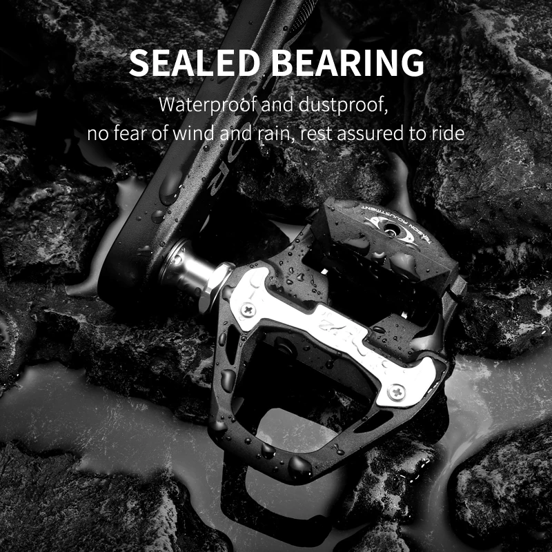 LFZ Road Pedal Self-lock Pedal 2 Bearings Compatible With