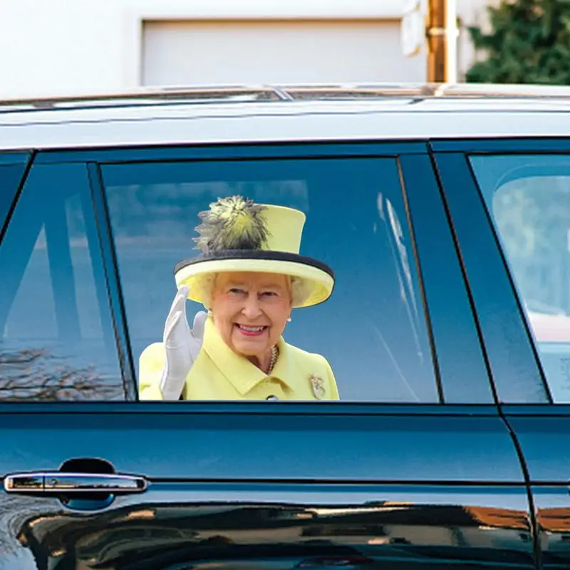 Queen Car Window Decal Queen Elizabeth Car Sticker Of England Window Wall Stickers Waterproof Decal Decoration