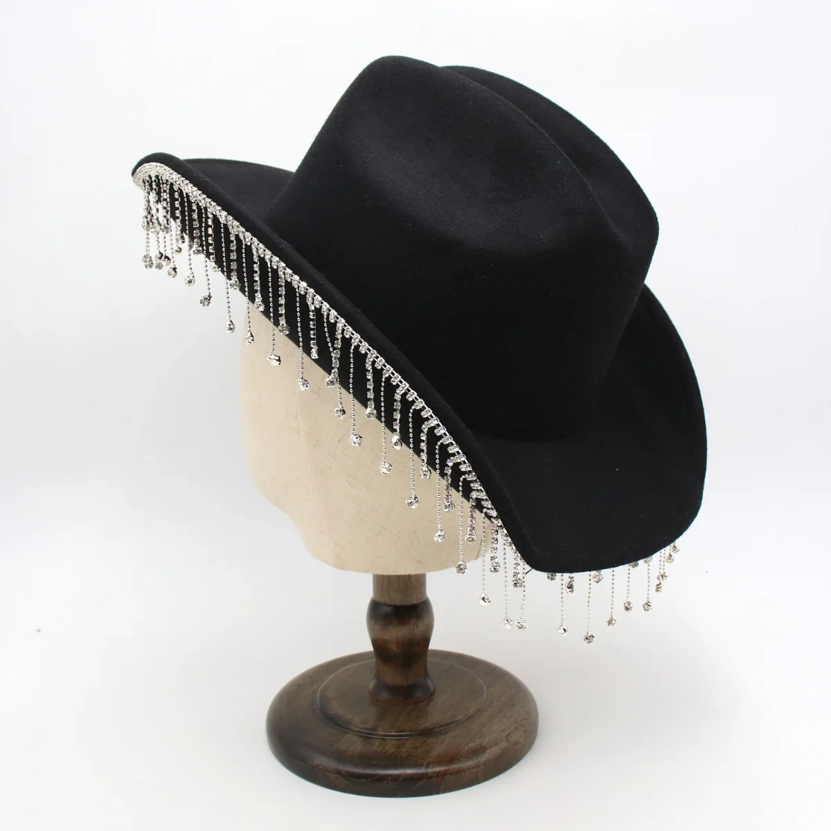 Women's Cowboy Hat Rhinestone Fringe Western Cowgirl Hats Bride Party Dress Hats cowboy hats cowgirl hats