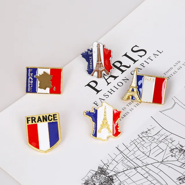 Pin De Bandera De República Francesa, Insignia De Metal Para Solapa