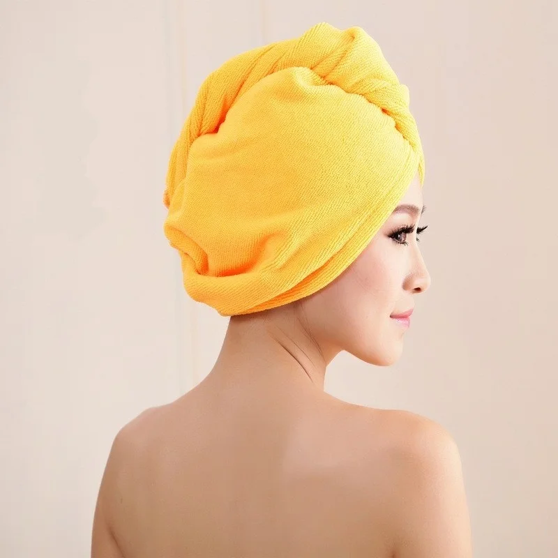 Microfiber Bath Towel Hair Dry Hat Cap Quick Drying Lady Bath Tool (Random Color),microfiber towel,dry hair cap