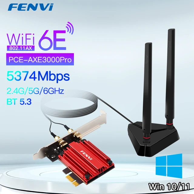 FENVI Wi-Fi 6E 5374Mbps AX210 For Bluetooth5.3 802.11AX 2.4G/5G/6Ghz  Wireless