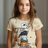 Kids Clothes Children's T-Shirt Girl Short Sleeve Top Cartoon Cat Kawaii Girls Summer Clothes Child T-Shirt  Children's Clothing 4