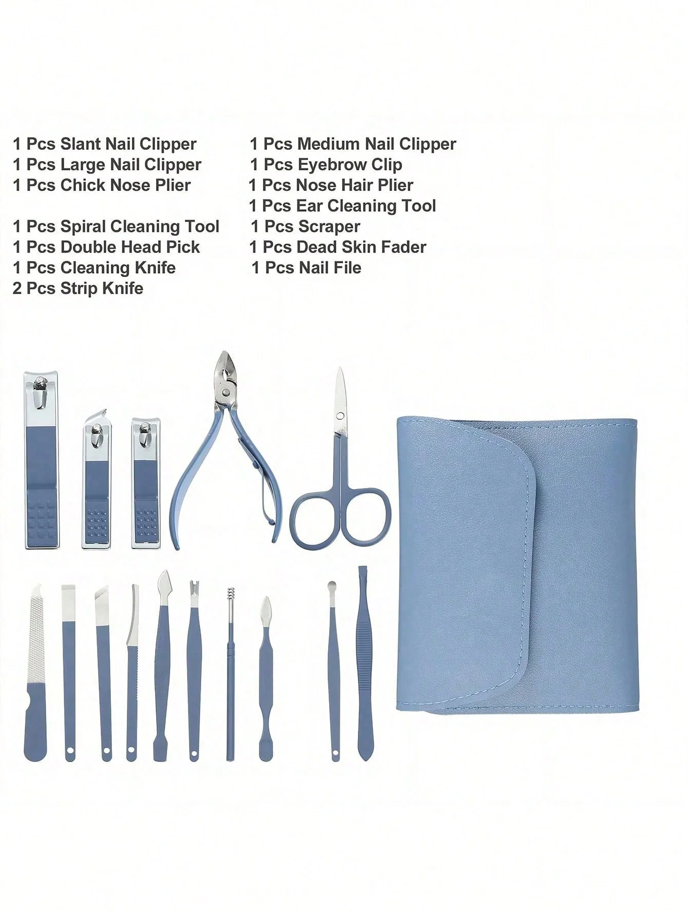 Manicure Set Professional Nail Clippers Pedicure Kit, Stainless Steel Nail Care Tools Grooming Kit with Luxurious Travel Leather