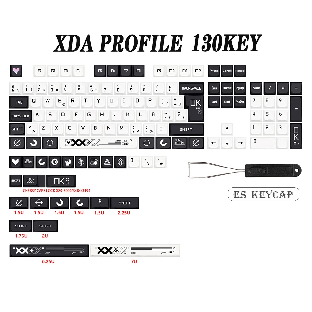 Ʈ Ʈ ׸ XDA Űĸ, TKL87 GMMK Pro 7u AZERTY Ű ĸ,   Ʈ,    ISO   Űĸ
