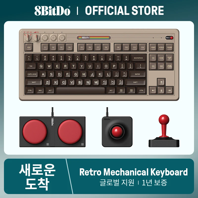 8bitdo-メカニカルゲーミングキーボード,レトロ,Bluetooth,2.4g/USB-C
