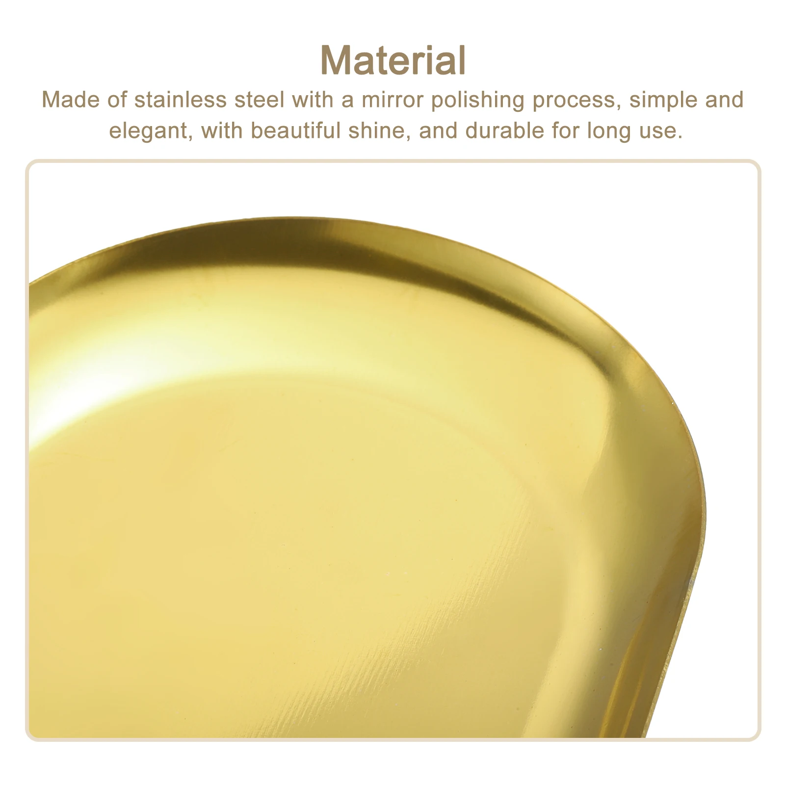 2/4/6pcs 9/12 Inch Stainless Steel Decorative Trays Gold Bathroom Cosmetic Trays 5