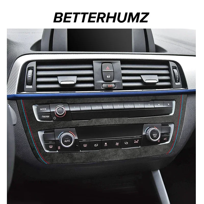 For BMW F20 F22 M235i 228i 220i 218i 2011-Car Air Conditioner CD Panel Cover Italy Suede Trim Tuning Accessories Betterhumz