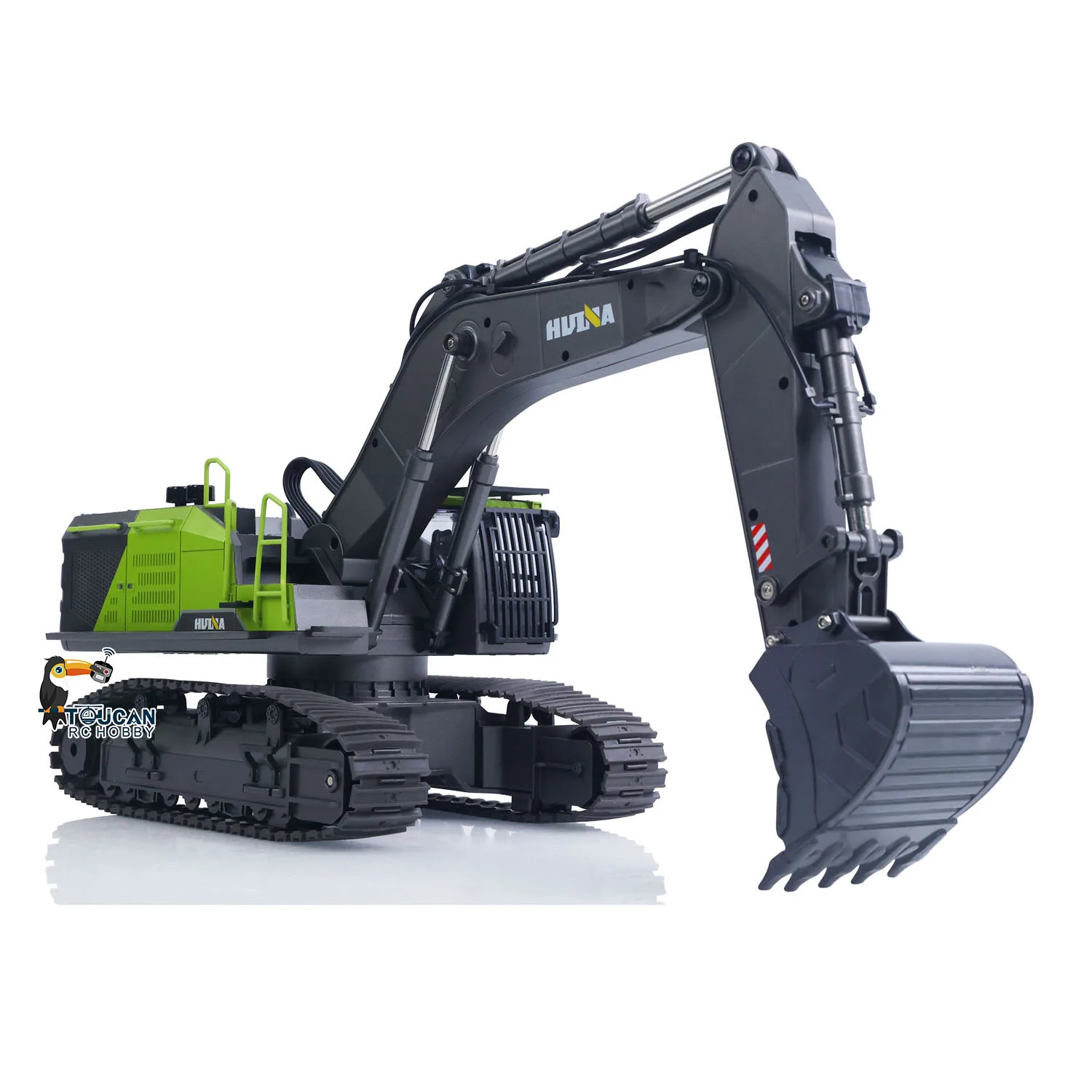 HUINA 1593 1/14 2,4G RC Bagger 593 28CH Rotierender Legierungs-Bagger mit Licht und Sound Ferngesteuerter LKW Elektrisches RC-Spielzeugmodell Geschenke – Detail 9