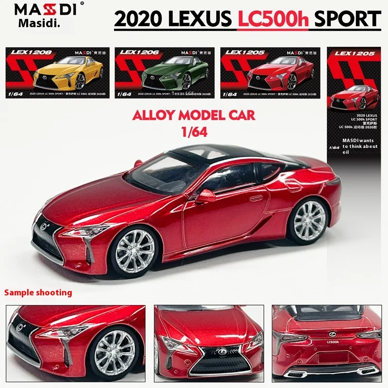 Masdi 1:64 Lexus Lc500h Ls500 Alloy Model Dazzling Red Naples