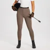 Girls Horse Riding Pants Kids Equestrian Breeches Belt Loops Knee-Patch Women's Tights Equestrian BreechesTights Zipper Pocket 1