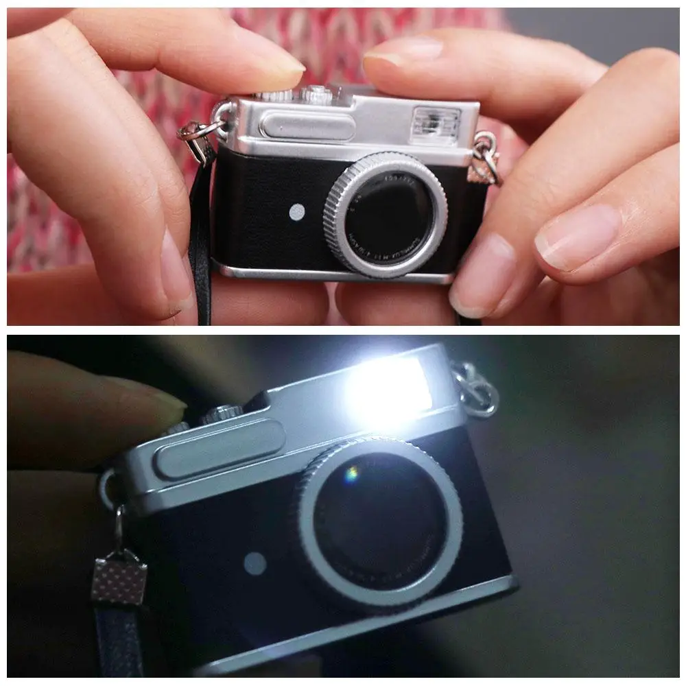 Pretend Play OB11 Doll Accessories Photographic Prop Doll House Accessories Simulation Camera Witn Flash Lamp Cool Toy