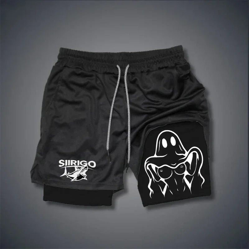 

Fashionable double layer fitness shorts men's summer slim fitness quick dry breathable shorts men's sports and fitness apparel