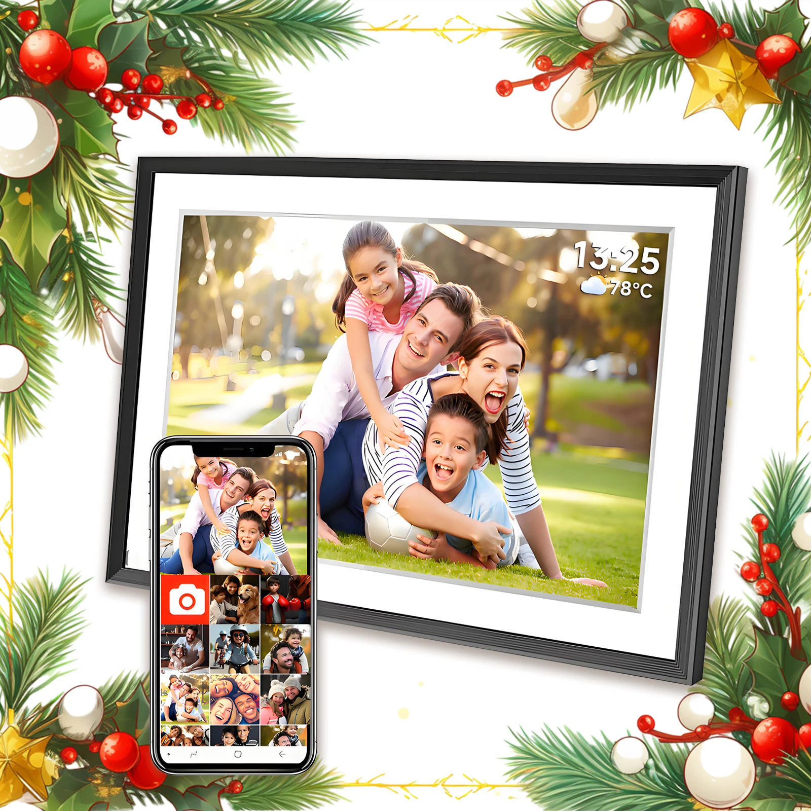 ChristmasGiftFrameo10.1InchWiFiDigitalPictureFrame，1280*800IPSHDCloudSmartDigitalPhotoFrame,32GBStorage,-AliExpress44