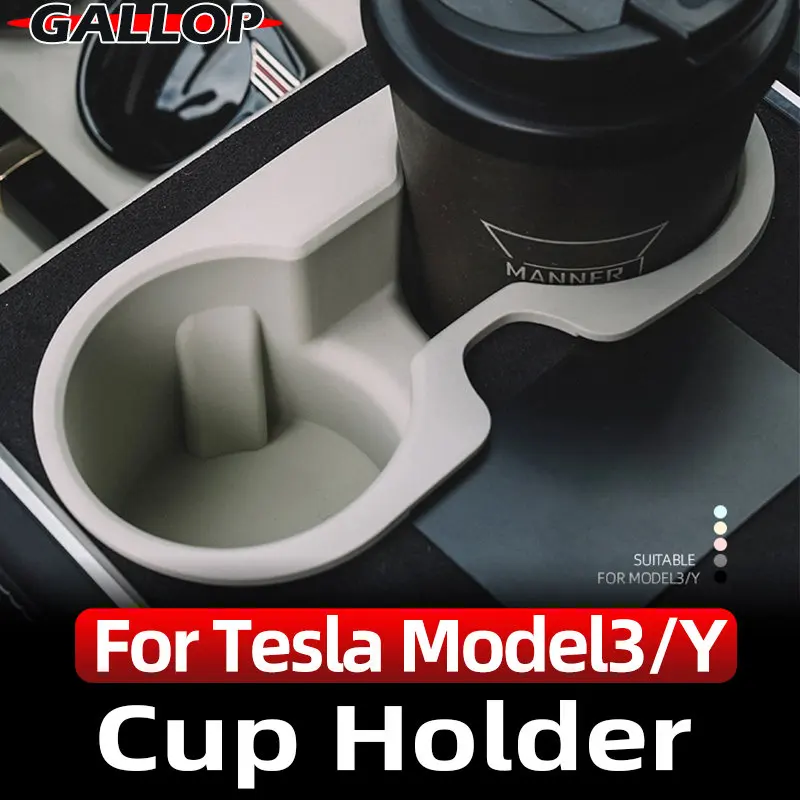 

Car silica gel water cup Central control Drink holder For Tesla 2021-2022 Model 3 Model Y Interior Trim Decoration Accessories